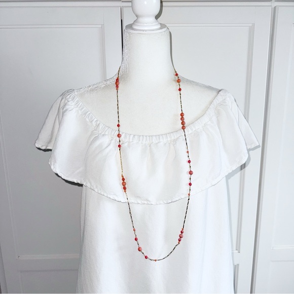 Tommy Bahama St. Lucia Off Shoulder Dress Linen White Sz XL Beachy Coastal - Picture 6 of 16